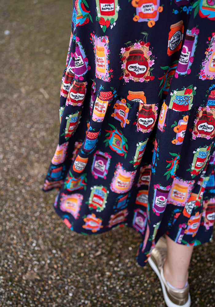 Ninth angle of Rosalinda Jams &amp; Preserves Print Cotton Midaxi Dress