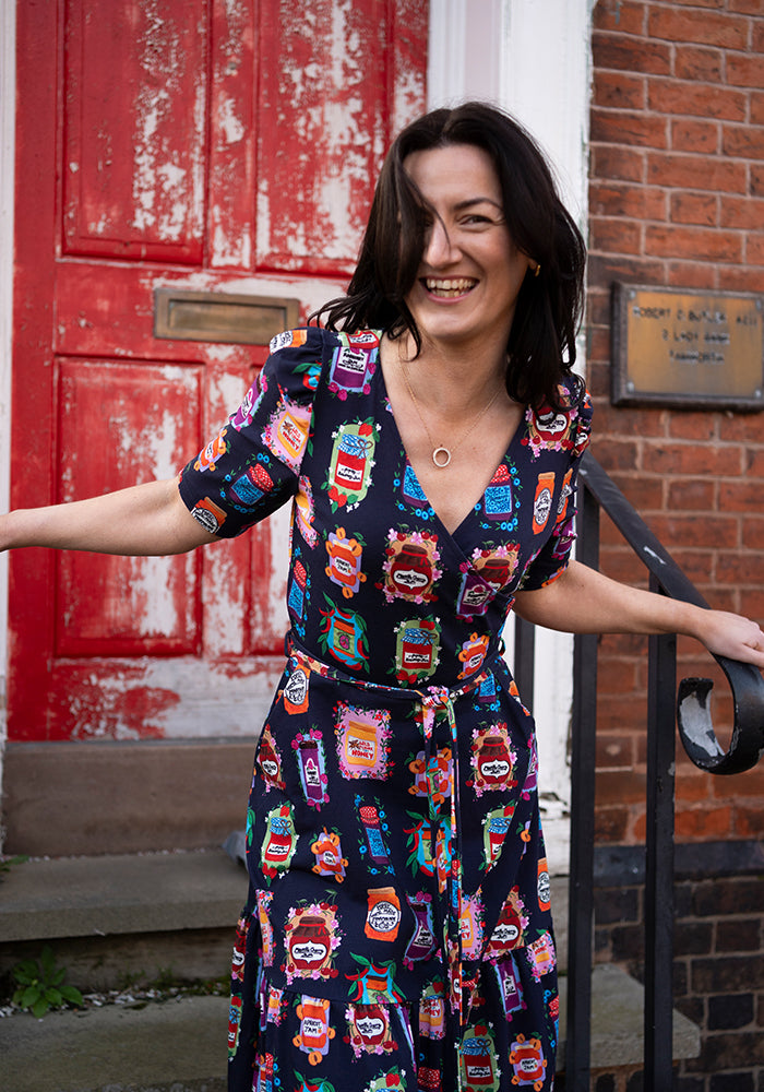 Seventh angle of Rosalinda Jams &amp; Preserves Print Cotton Midaxi Dress