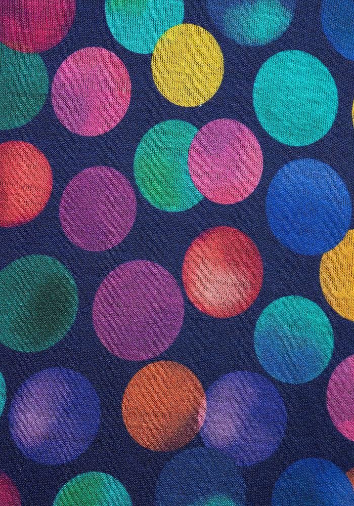 Rosalyn Navy Bright Spots Print Dress