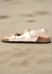 Gold Double Buckle Popsy Sandal