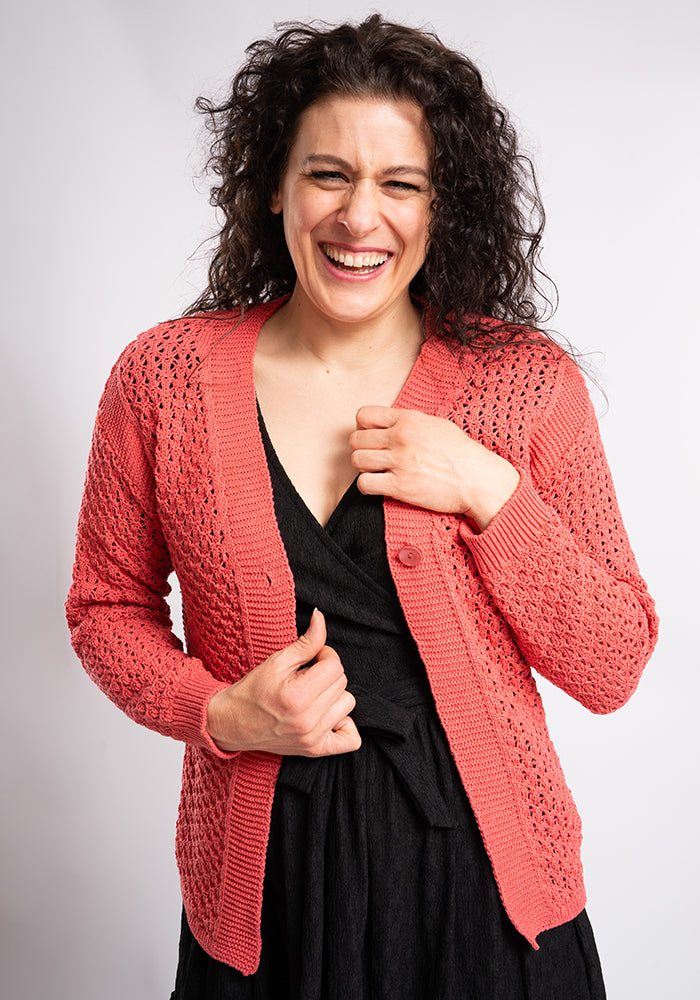 Rose Open Knit Cardigan