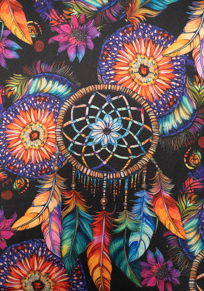 Second angle of Zephr Dream Catcher Print Midaxi Dress