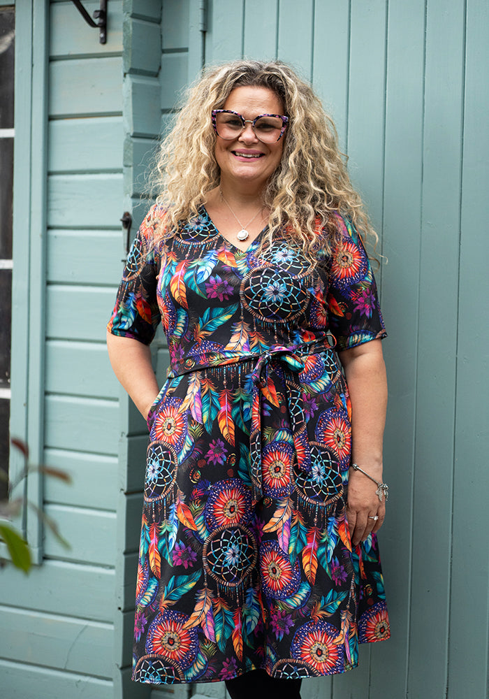 Roya Dream Catcher Print Dress