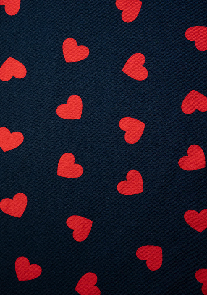Rubin Heart Print Cotton Jumpsuit