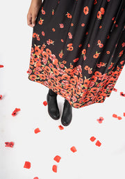 Ruby Poppy Border Print Midi Dress