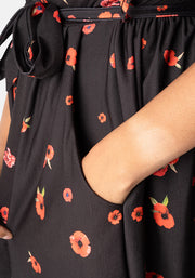 Ruby Poppy Border Print Midi Dress