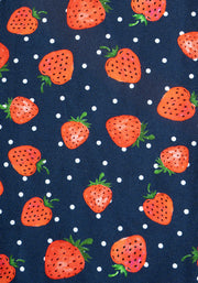 Ruthie Strawberry Print Cotton Trapeze Dress