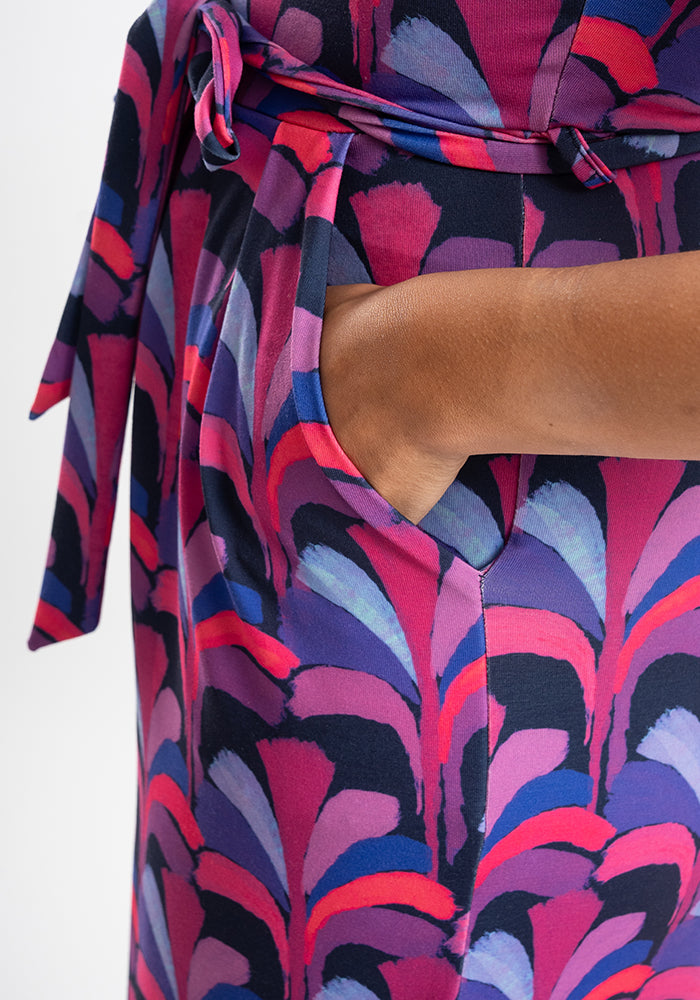 Rye Painted Sparks Print Culotte Leg Jumpsuit