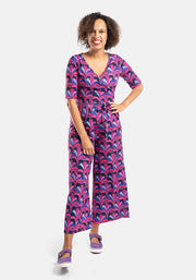 Rye Painted Sparks Print Culotte Leg Jumpsuit