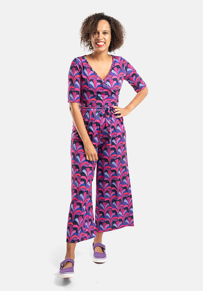 Rye Painted Sparks Print Culotte Leg Jumpsuit