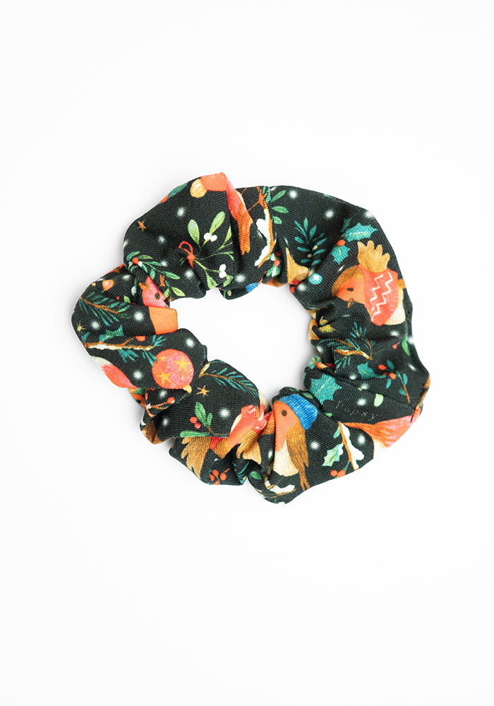 Christmas Print Hair Scrunchies