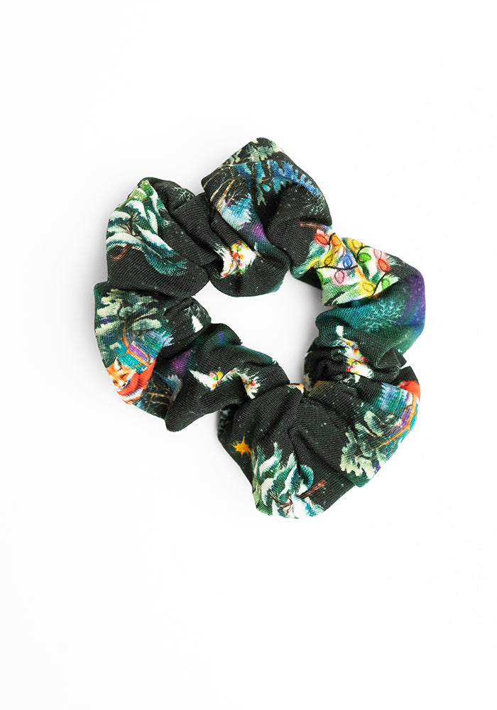 Christmas Print Hair Scrunchies