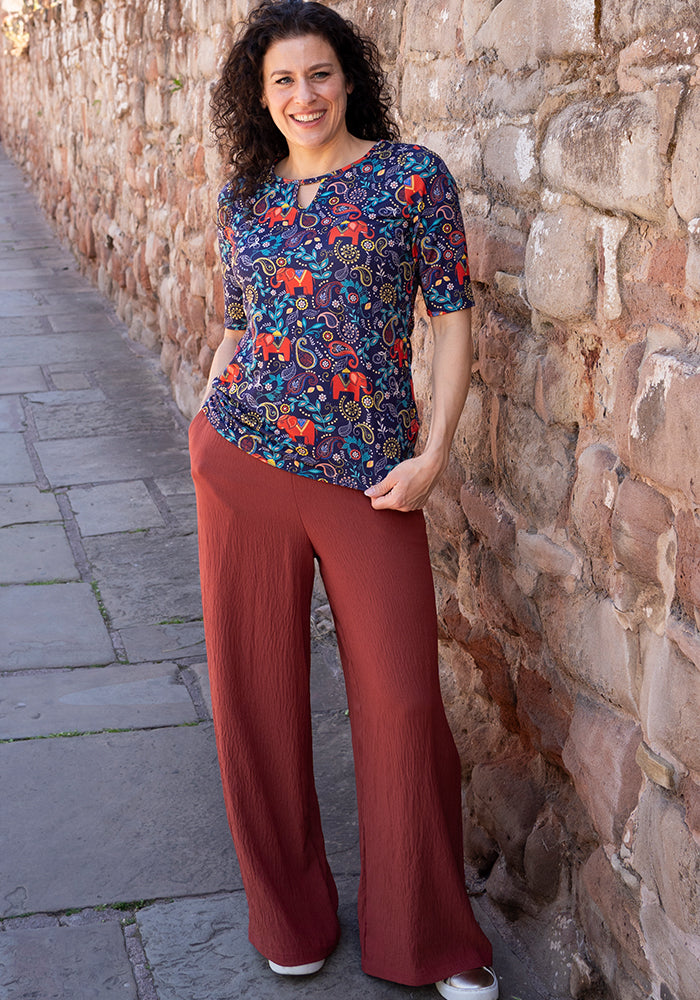 Sia Mahogany Full Length Trousers