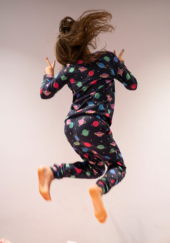 Children's Bright Planets Print Pyjama Set (Caliste)