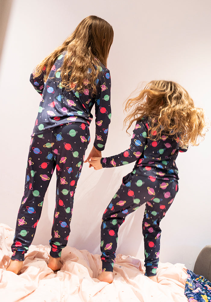 Children's Bright Planets Print Pyjama Set (Caliste)