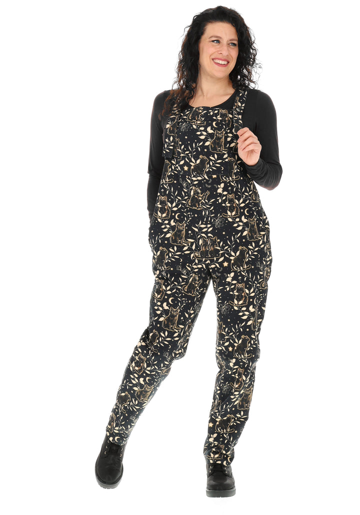 Carin Glowing Cats Canvas Dungarees