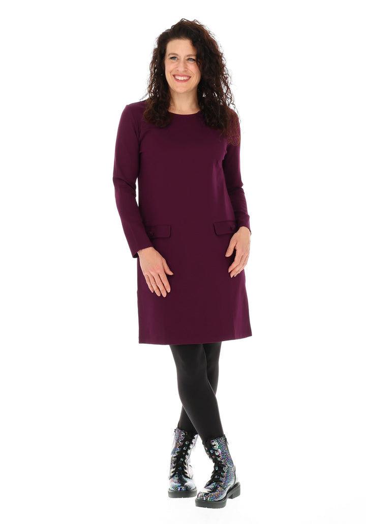 Maelis Mulberry A-Line Knee Length Dress