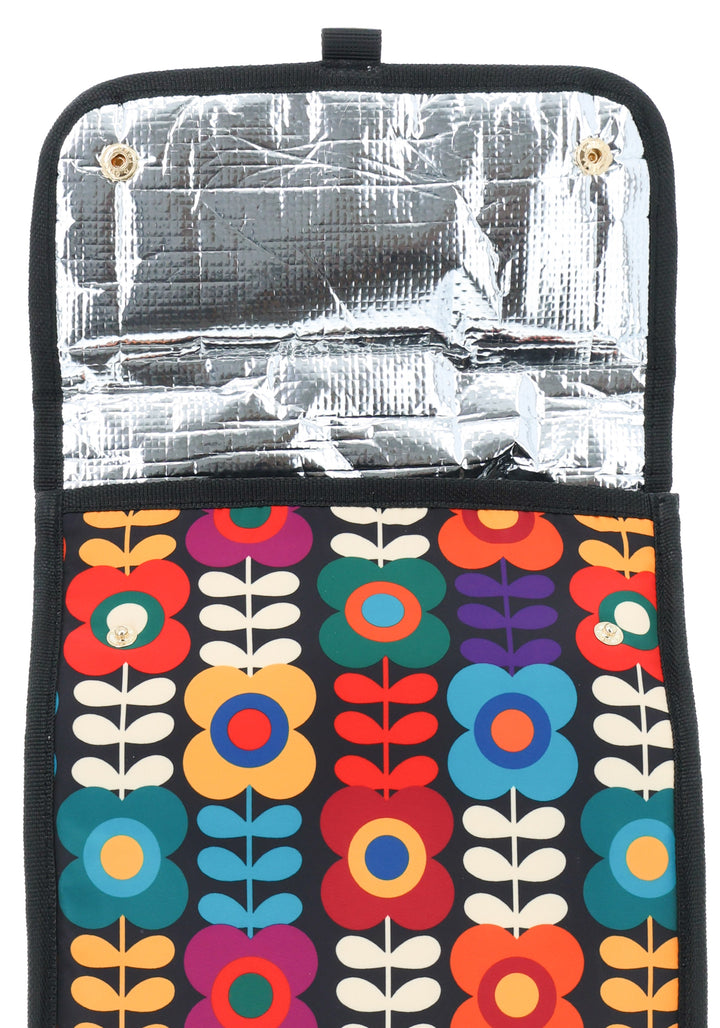 Retro Flower Print Lunch Bag