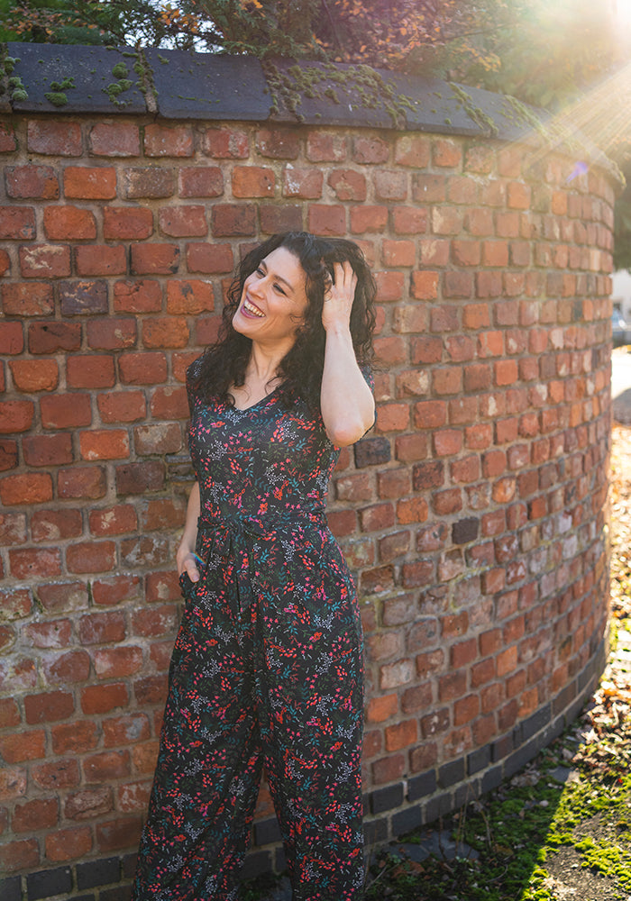 Third angle of Sabine Berry Print Full Length Jumpsuit