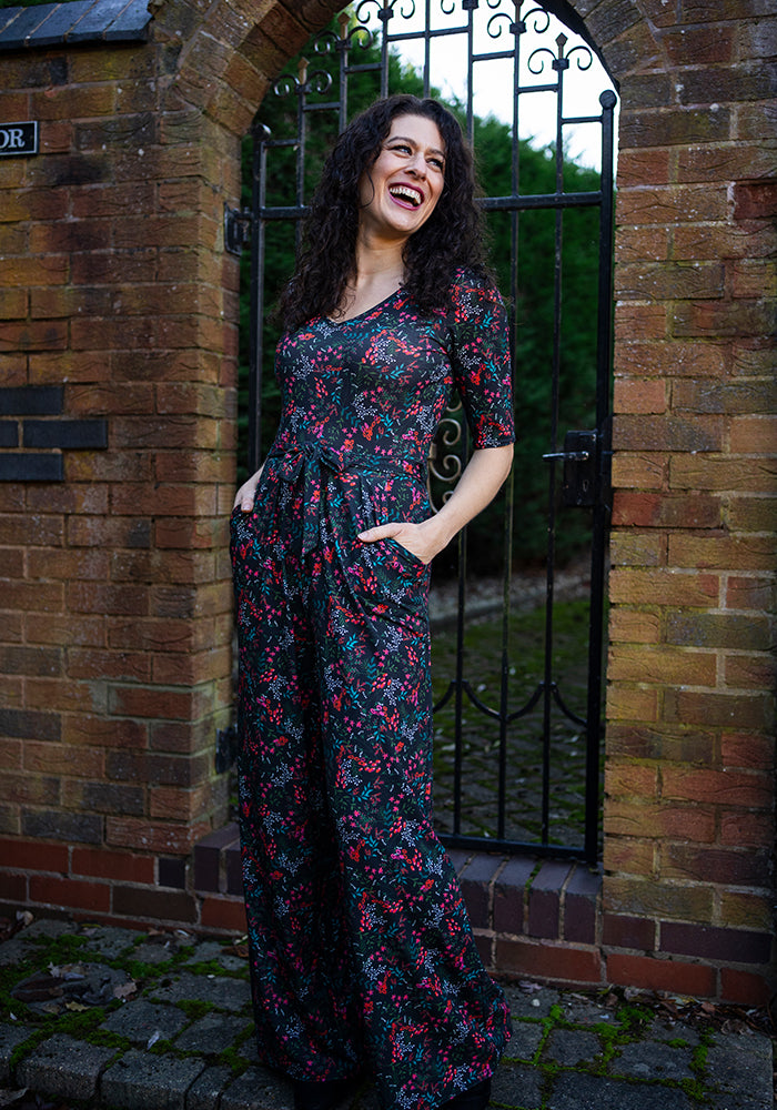 Fourth angle of Sabine Berry Print Full Length Jumpsuit