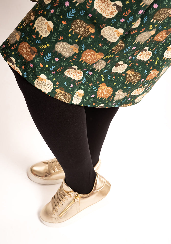 Eighth angle of Sacha Sheep Print Cotton Dress