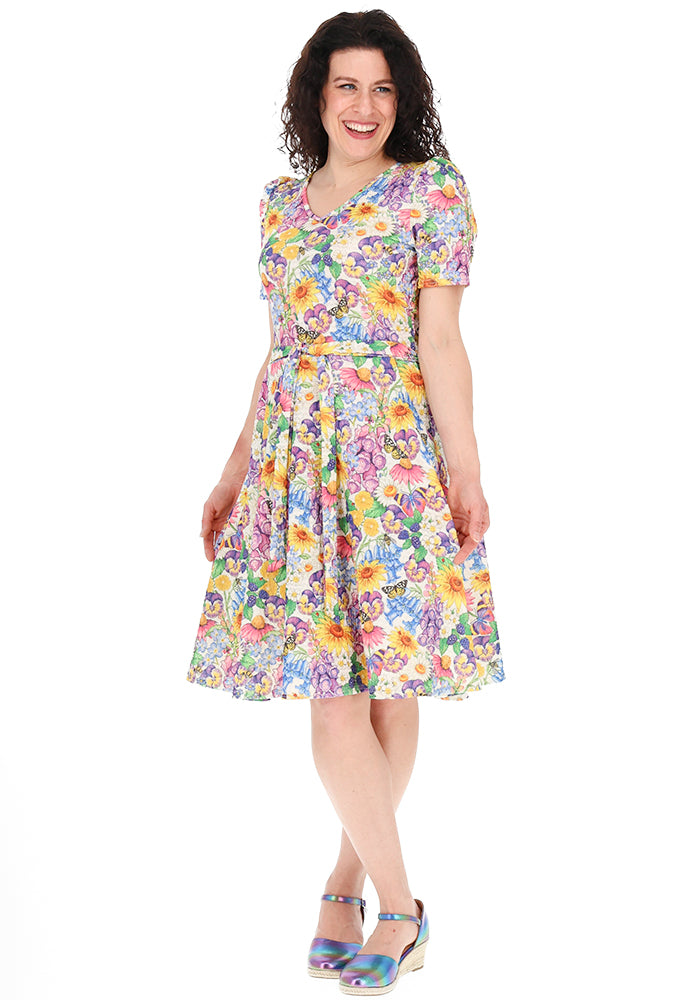 Fifth angle of Sadie-Rae Cottage Garden Floral Print Dress