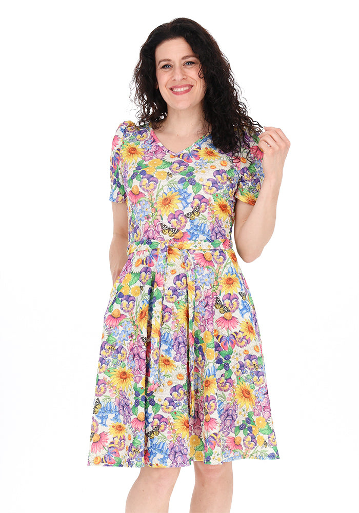 Second angle of Sadie-Rae Cottage Garden Floral Print Dress