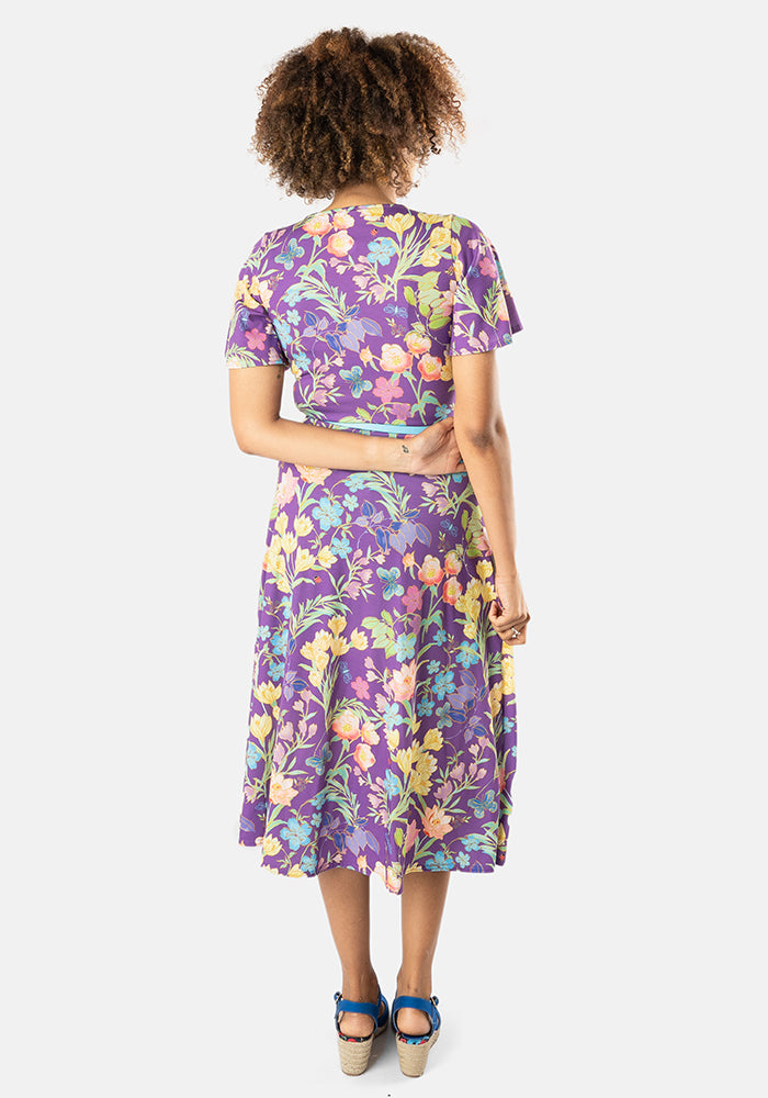 Salma Trailing Flower Print Midi Dress