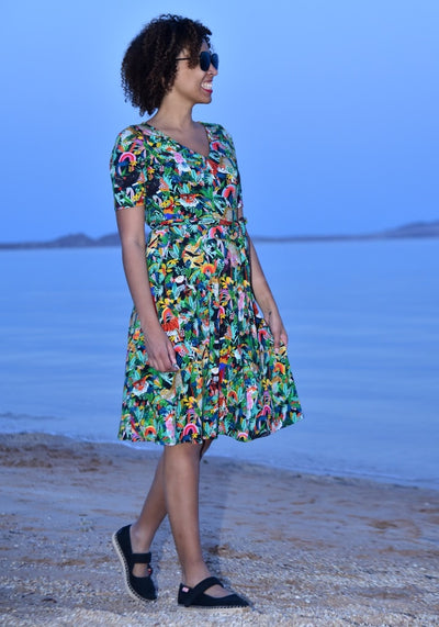 Santos Tiger Print Viscose Dress