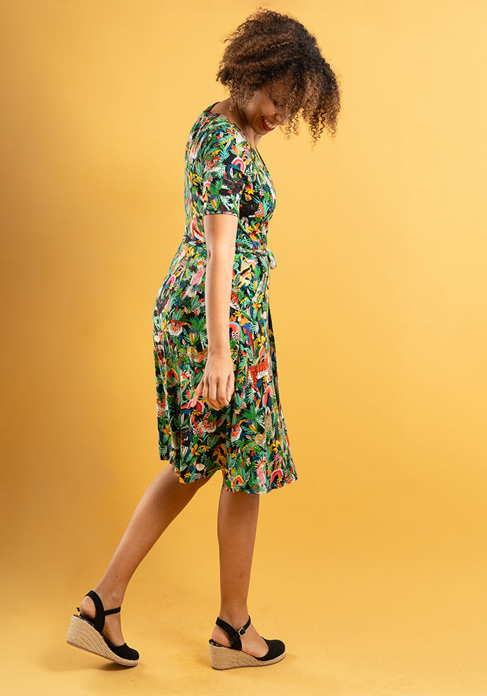 Santos Tiger Print Viscose Dress