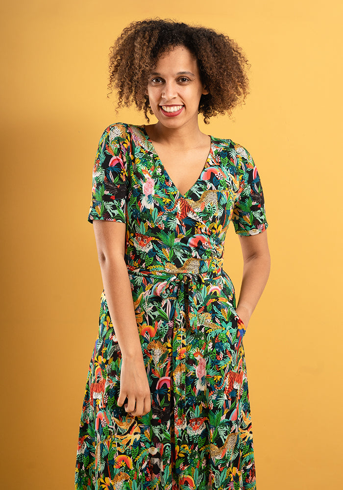Santos Tiger Print Viscose Dress