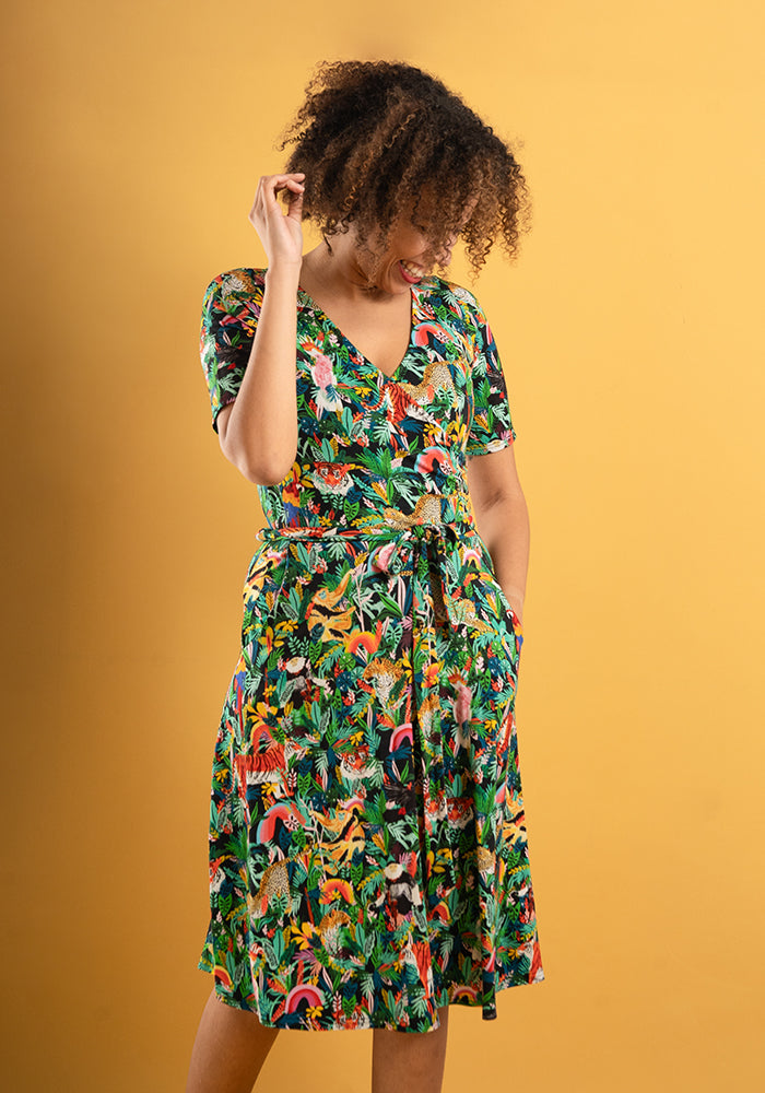 Santos Tiger Print Viscose Dress