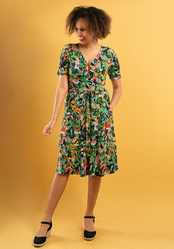 Santos Tiger Print Viscose Dress