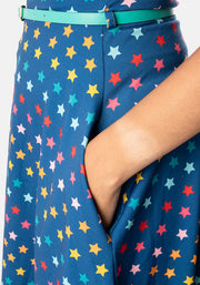Sara Rainbow Stars Print Dress