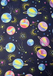 Saturn Planets Print Full Skirt Dress