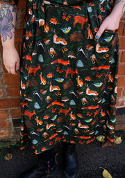 Saxon Wildlife Print Midi Dress