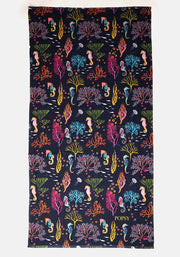 Seahorse & Coral Print Towel