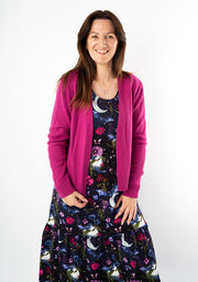 Selvina Bat Floral Print Cotton Midaxi Dress