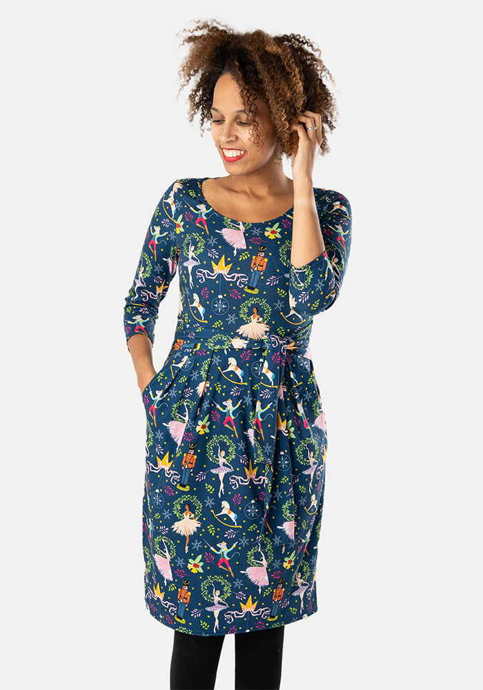 Serefine Nutcracker Print Dress