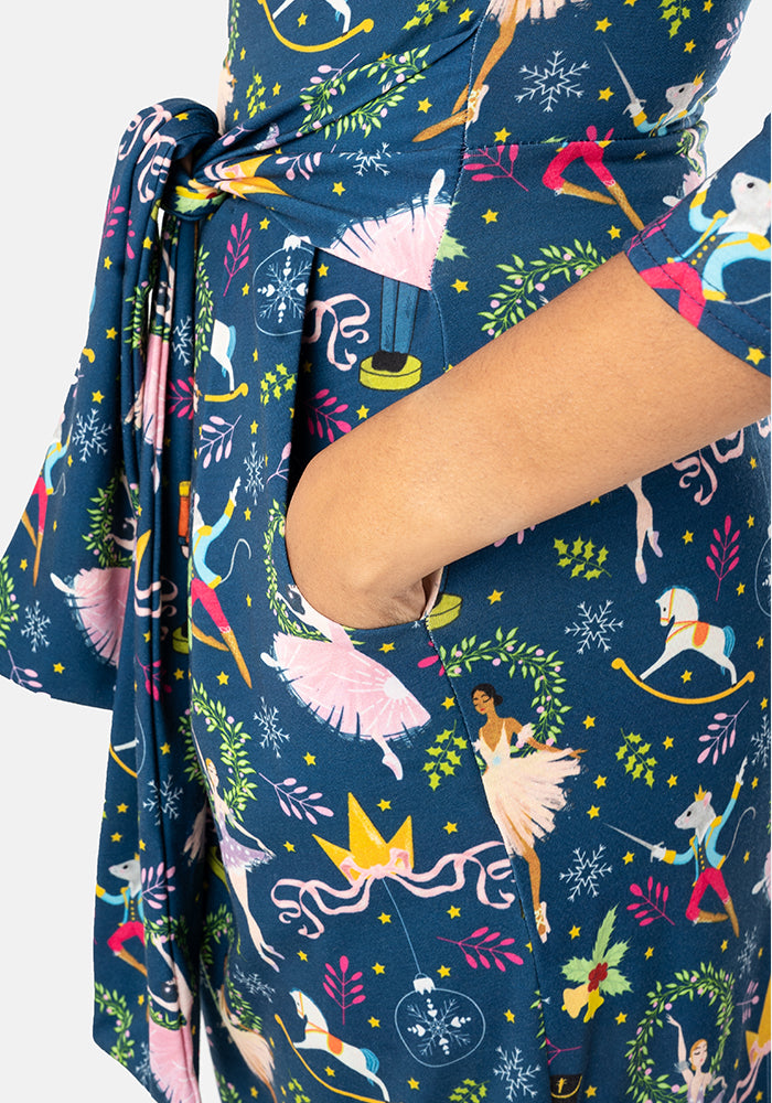 Serefine Nutcracker Print Dress