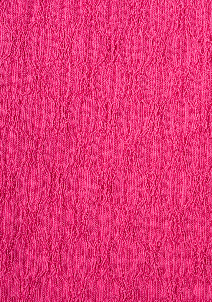 Second angle of Shae Cerise Oval Textured Tiered Hem Midi Dress