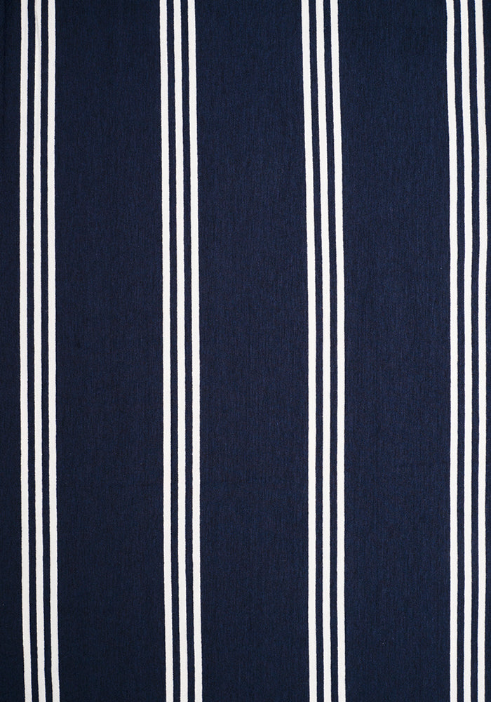 Elsbeth Navy Stripe Viscose Midi Dress