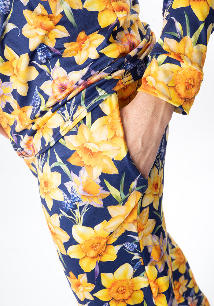 Fifth angle of Shelbie Daffodil Print Narrow Leg Pyjama Set