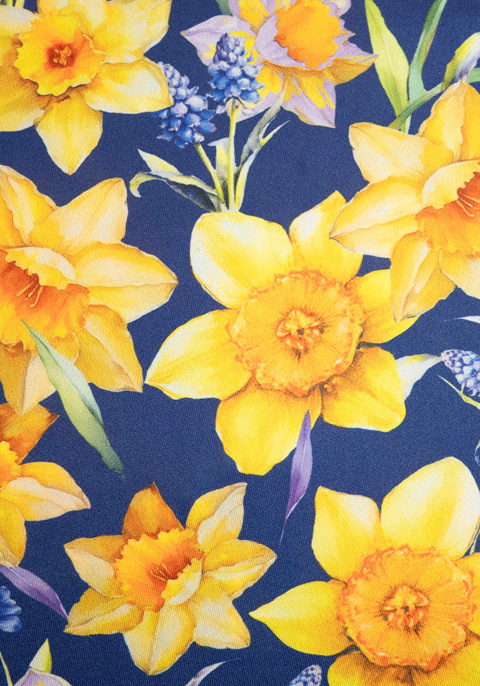 Second angle of Shelbie Daffodil Print Narrow Leg Pyjama Set