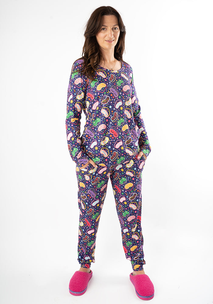 Shelbie Sleep Mask Print Pyjama Set