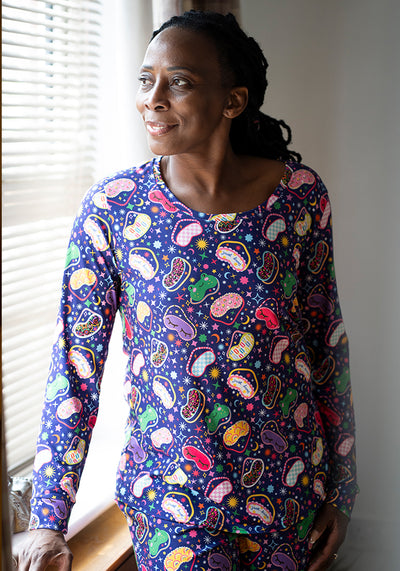 Shelbie Sleep Mask Print Pyjama Set