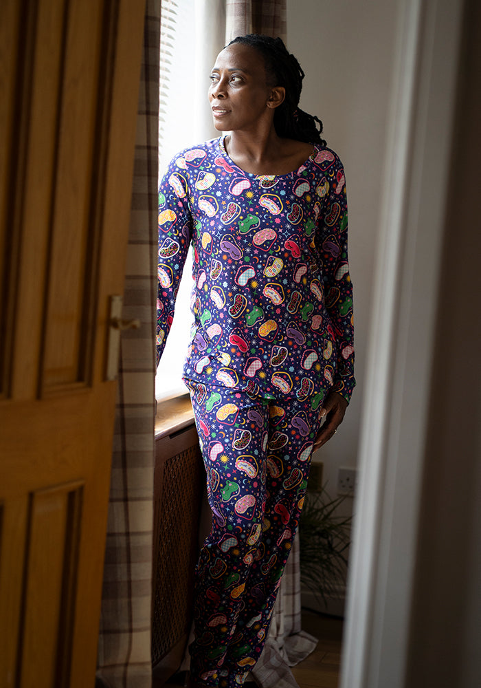 Shelbie Sleep Mask Print Pyjama Set