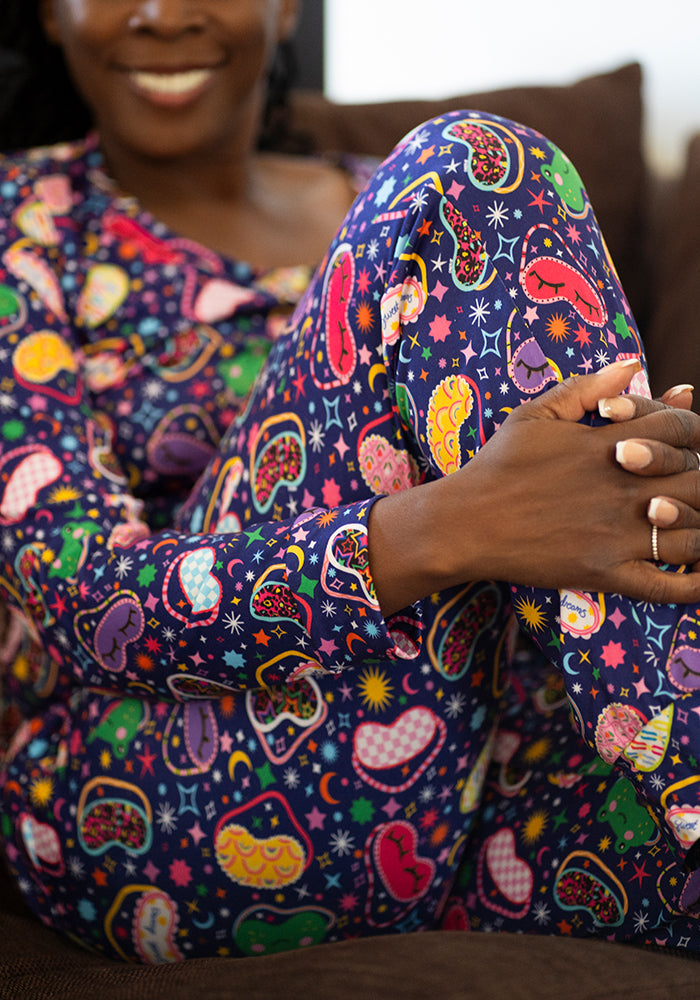 Shelbie Sleep Mask Print Pyjama Set