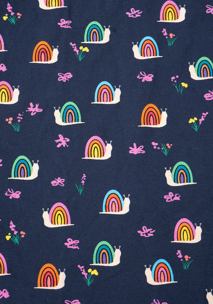 Second angle of Shellie Rainbow Snails Print Cotton Midi Dress