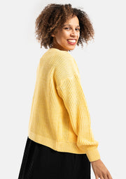 Sherbert Lemon Ribbed Cardigan